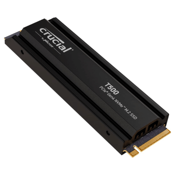 Crucial T500 1TB Gen4 NVMe M.2 Internal Gaming SSD with Heatsink