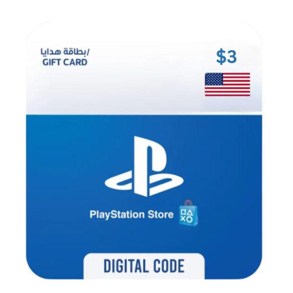 PSN PlayStation Store Gift Card US $3 - Best Price in Egypt at EogStore