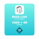 Bigo Live 1050 Diamonds gift card - 25 USD global top-up code