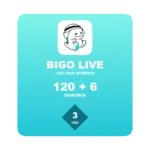 Bigo Live 126 Diamonds gift card - 3 USD global top-up code