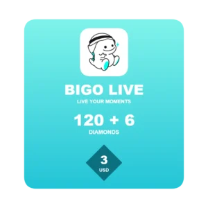 Bigo Live 126 Diamonds gift card - 3 USD global top-up code