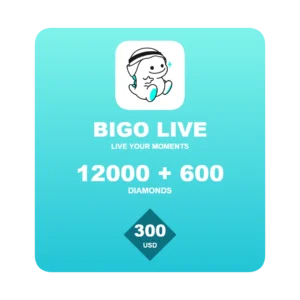 Bigo Live 12600 Diamonds gift card - 300 USD global top-up code