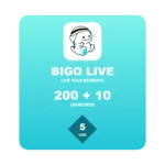 Bigo Live 210 Diamonds gift card - 5 USD global top-up code