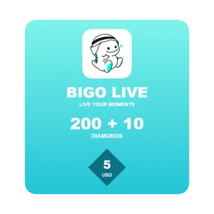 Bigo Live 210 Diamonds gift card - 5 USD global top-up code