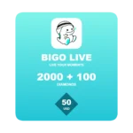 Bigo Live 2100 Diamonds gift card - 50 USD global top-up code