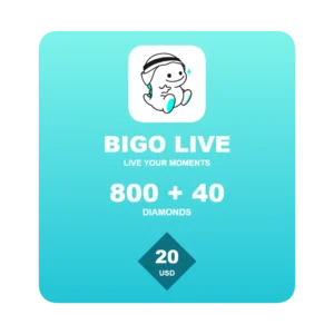Bigo Live 840 Diamonds gift card - 20 USD global top-up code