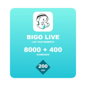 Bigo Live 8400 Diamonds gift card - 200 USD global top-up code