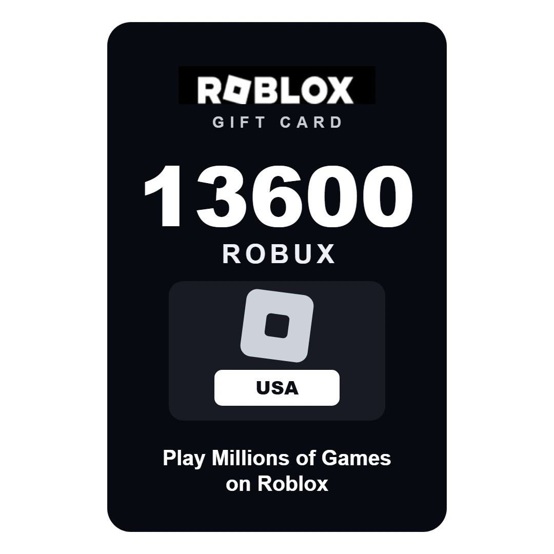 roblox-13600-robux-usa Roblox 13600 Robux gift card - USA