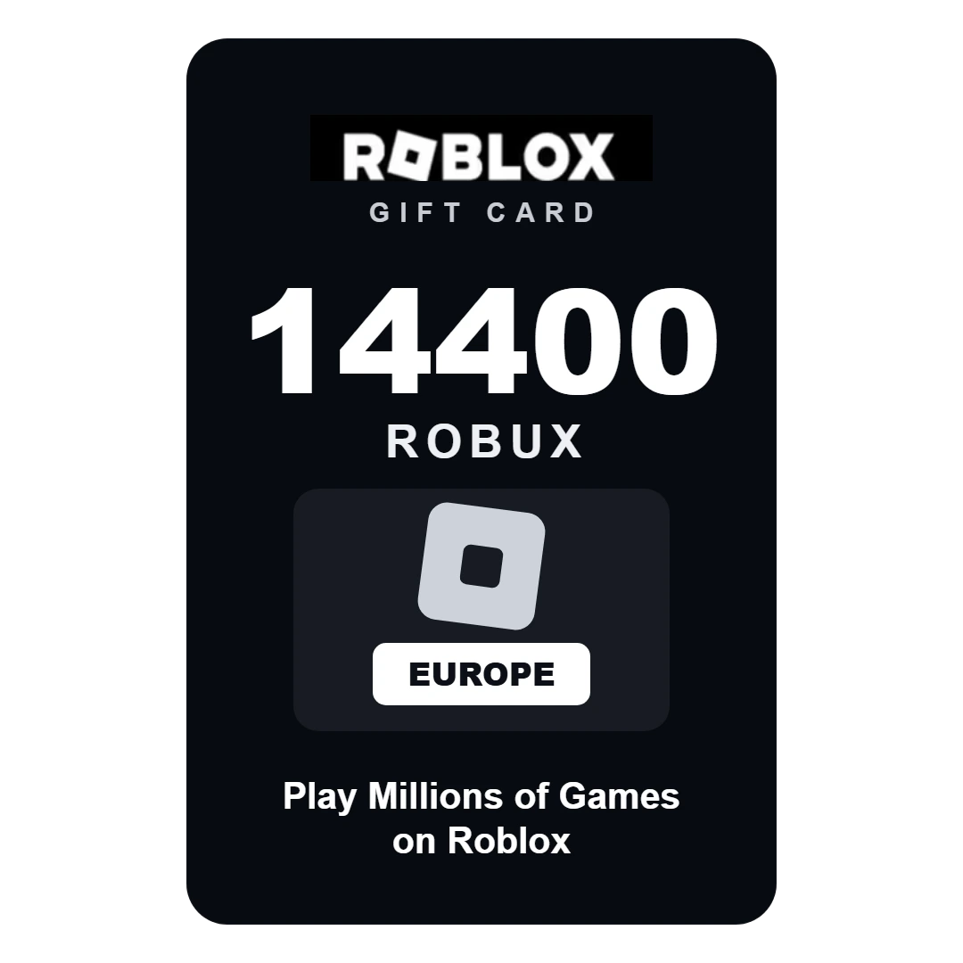 roblox-14400-robux-europe Roblox 14400 Robux gift card - Europe