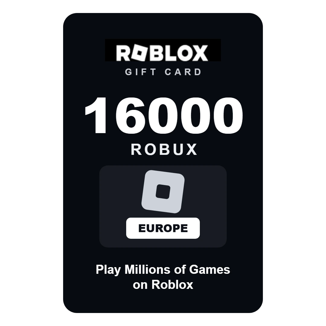 roblox-16000-robux-europe Roblox 16000 Robux gift card - Europe